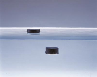 Molded low density silicone rubber floating in water